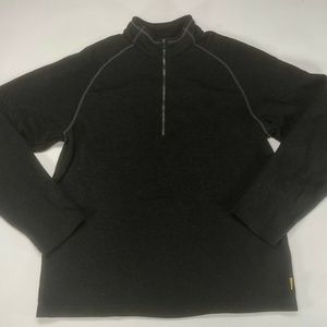 Timberland Mens Gray Fleece Sweater 1/4 zipper Siz